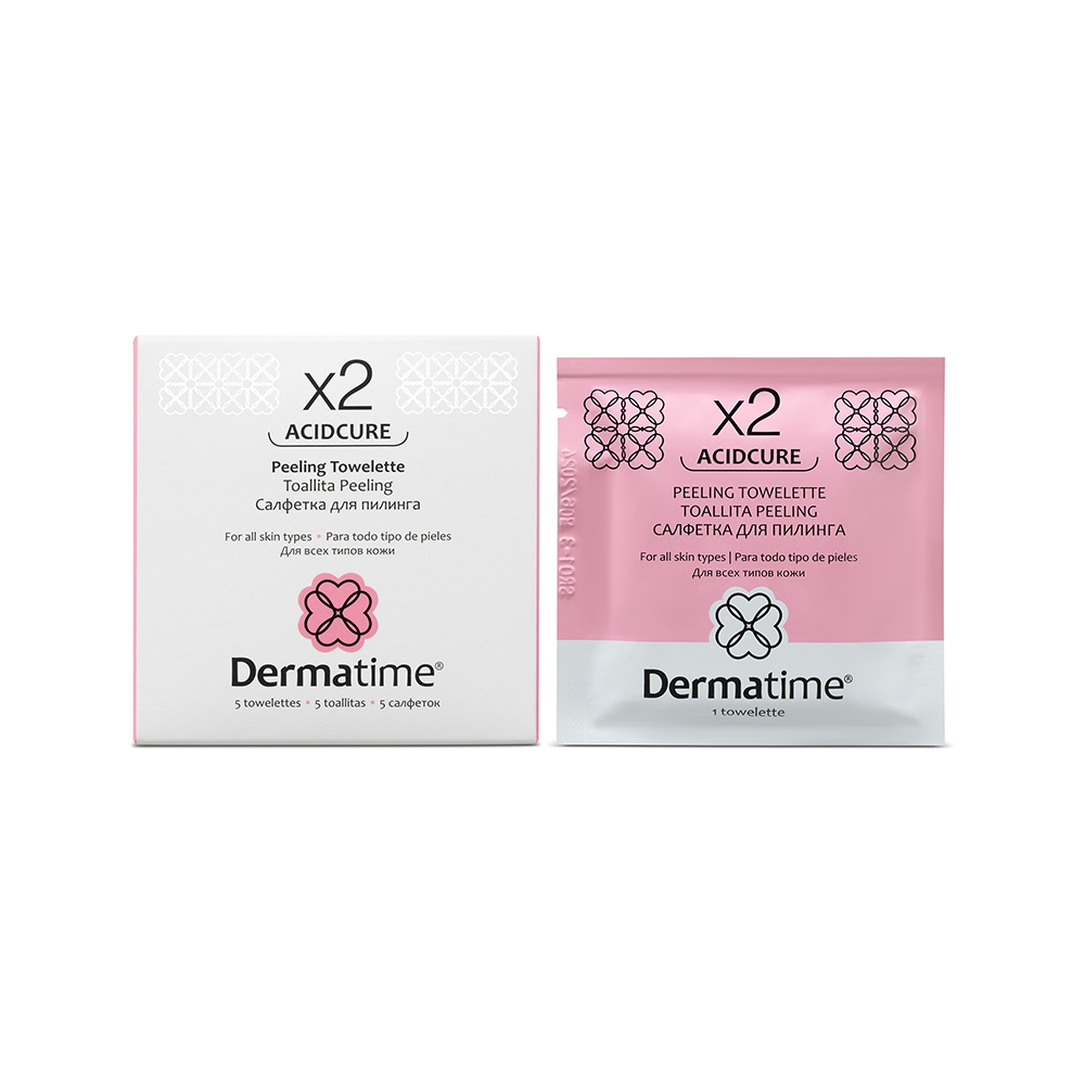 Dermatime ACIDCURE - X2- PEELING TOWELETTE Набор салфеток для пилинга 5шт