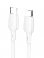 Кабель Borofone BX93 Type-C-Type-C 60W 3A 1м PVC White