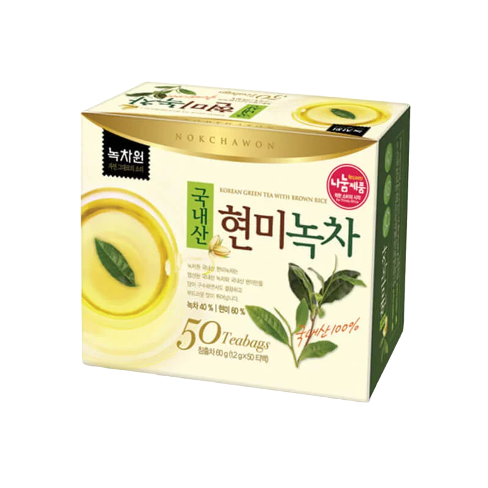 Чай зеленый с коричневым рисом Генмайча в пакетиках Nokchawon 50 пак, 2 шт