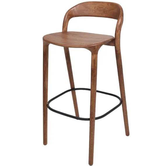 Барный стул Ofer из массива дуба темный