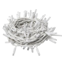 ULD-F90PRO S10M-100-TWK WH Гирлянда светодиодная. 10м. без вилки. С эффектом мерцания. Соединяемая. 100 светодиодов. Белый свет 6000K. IP67. Провод белый. ТМ Uniel