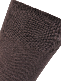 Носки высокие мужские, набор 3 пары, коричневый