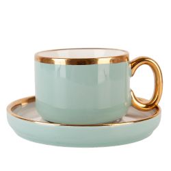 Чашка с блюдцем "Royal line.Mint " v=200мл. (min4) (транспортная упаковка)