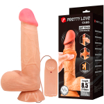 Телесный вибратор с подвижной кожей 21,8см Pretty Love Cass BW-008105ZRG