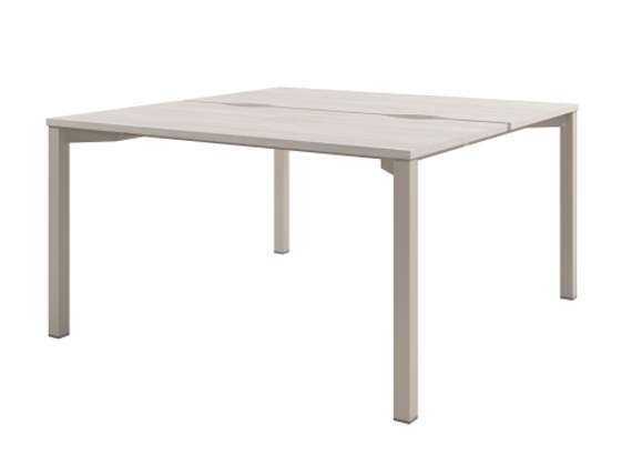 Стол-тандем 1400х1432х750 на металлокаркасе D-41 Акация Морава/Кашемир серый