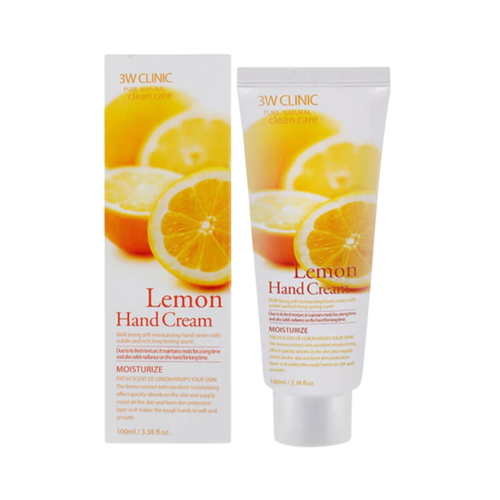 Крем для рук увлажняющий с экстрактом лимона 3W Clinic Lemon Hand Cream, 100 мл