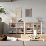 Стеллаж - IKEA JÄTTESTA/JATTESTA, 240х40х85 см, белый/бамбук, ЙЕТТЕСТА ИКЕА