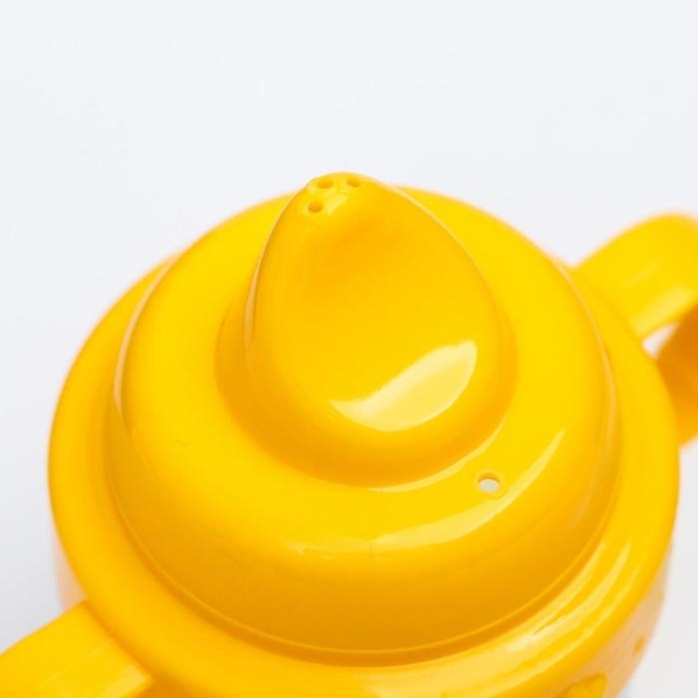 4701742 Поильник детский с твёрдым носиком «Фруктовая тусовка», с ручками, 150 мл, цвет оранж