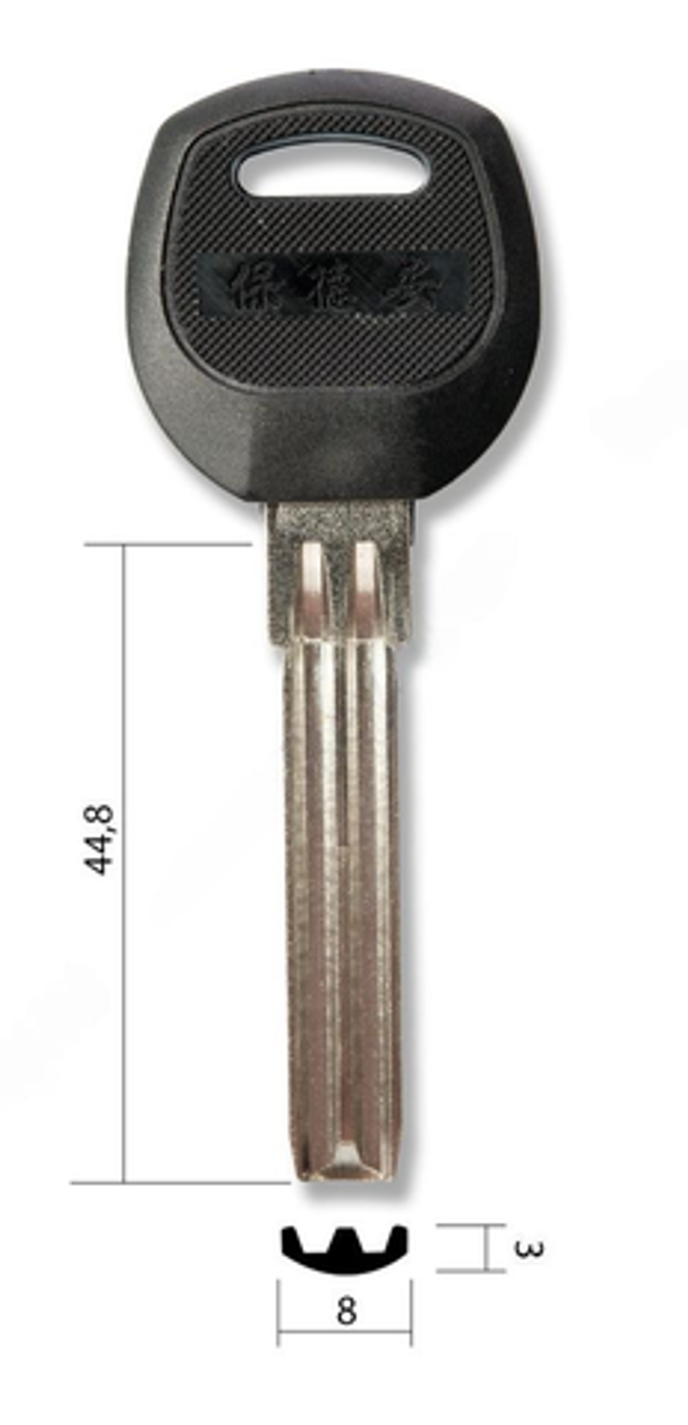 Заготовка вертикального ключа 10546  PAN-PAN 8.0 MM