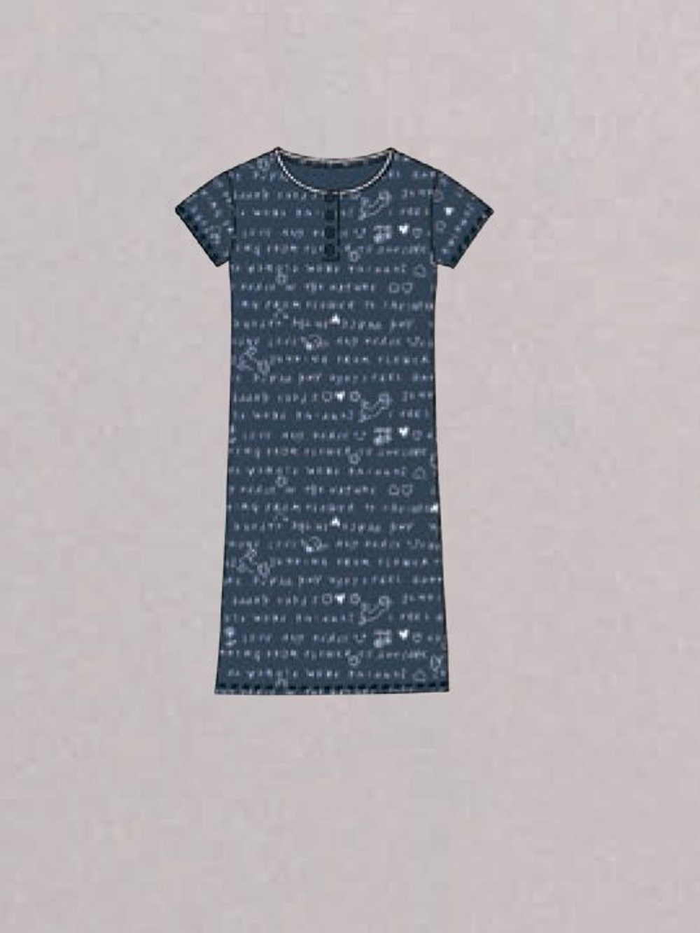 Хлопковая сорочка Drawing (Размер: S) (Цвет: лаймовый)