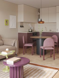 Столик кофейный Vivlend, Ø57 см, ночная слива