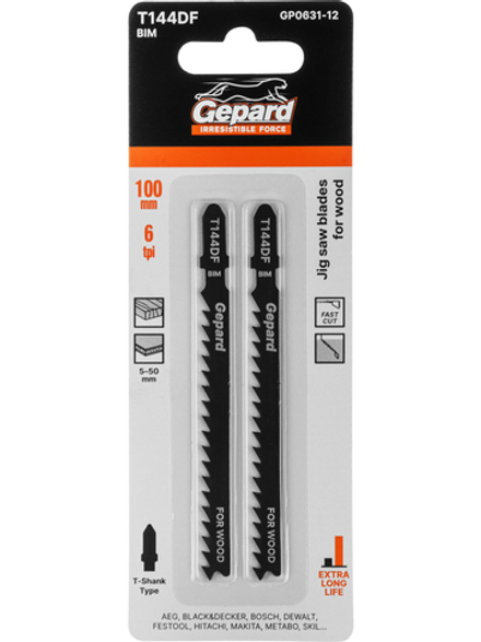 Пилка лобз. по дереву T144DF (2 шт.) GEPARD