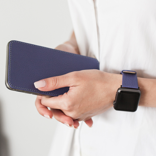 Ремешок для Apple Watch 40/41/42 mm из кожи теленка, цвета сирень