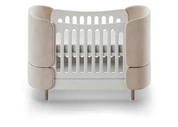 Кроватка-трансформер KIDI Soft антивандальная ткань (бежевый)