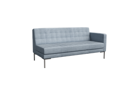 Forest Секция с подлокотником трехместная FR-SP-03 (L) Enzo 994/Металл Серый 1850*800*840