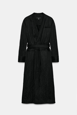 ZARA МЯТОЕ АТЛАСНОЕ ПЛАТЬЕ — ZW COLLECTION LIMITED EDITION, ЧЕРНЫЙ