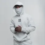 Худи Molotov Mask W21 Triple Logo Серый Меланж