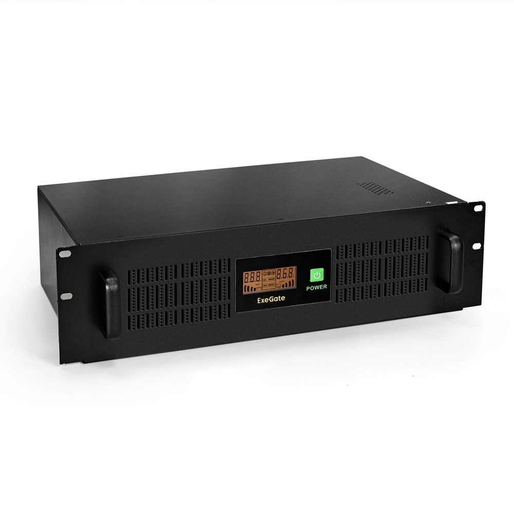 Источник бесперебойного питания Exegate EP285776RUS ИБП ExeGate ServerRM UNL-1500.LCD.AVR.С13.RJ.USB.3U &lt;1500VA / 900W, LCD, AVR, 4*IEC-C13, RJ45 / 11, USB, 3U, Black&gt;