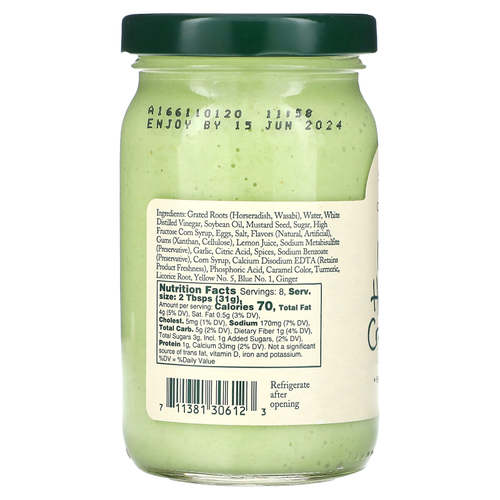 Stonewall Kitchen, Wasabi Horseradish Cream Sauce, 8.25 oz (234 g)