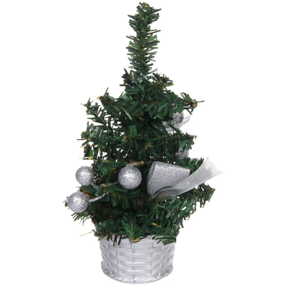 Елка декоративная «Сказочный блеск» 20 см, Серебро