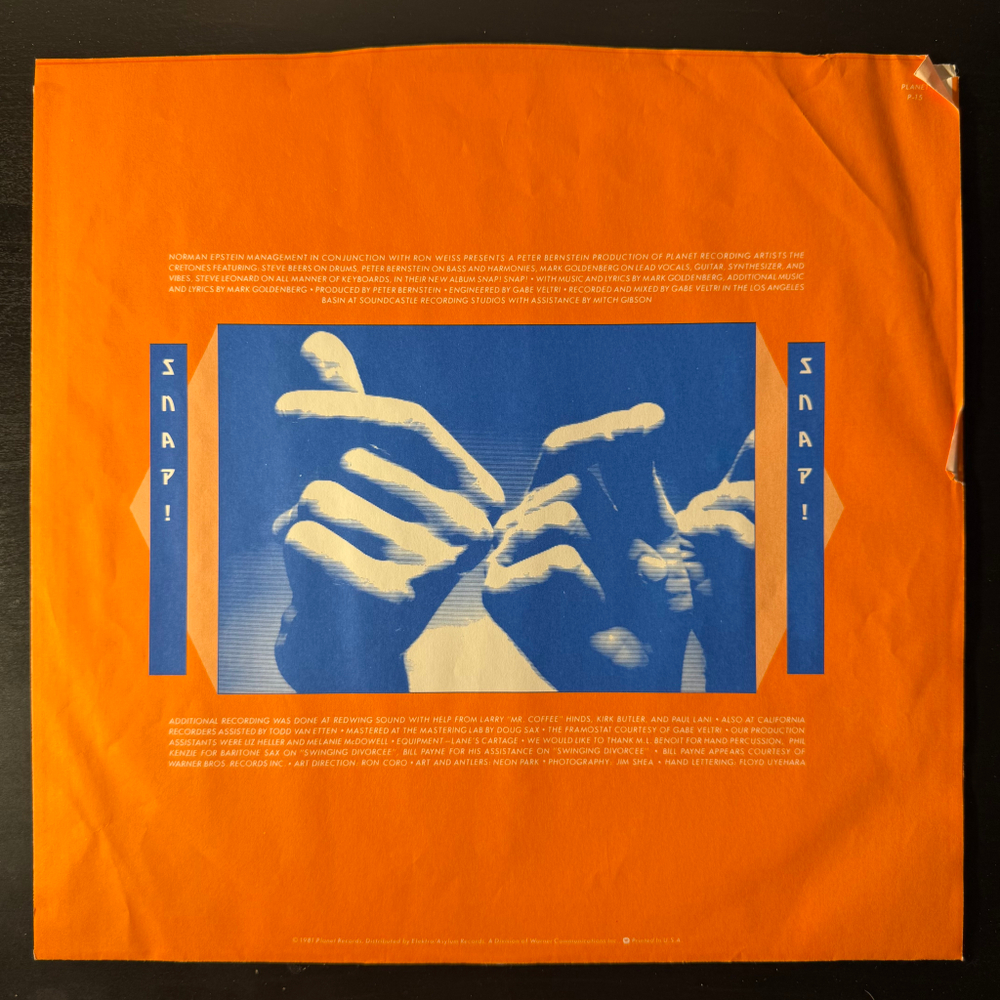 The Cretones ‎– Snap! Snap! (США 1981г.)