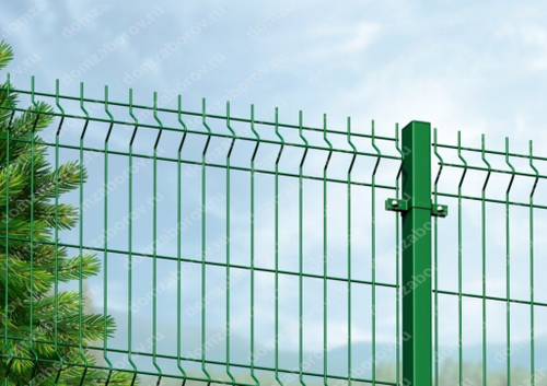 Панель 3d забор 1530х2500 РАЛ 6005 зеленый