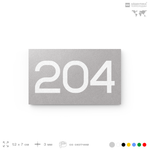 Номер на дверь 204, табличка на дверь для офиса, квартиры, кабинета, аудитории, склада, голубой 120х70 мм, Айдентика Технолоджи