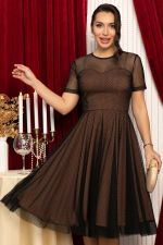 Платье Эйрена (черно-коричневое) П14721-6М LT Collection