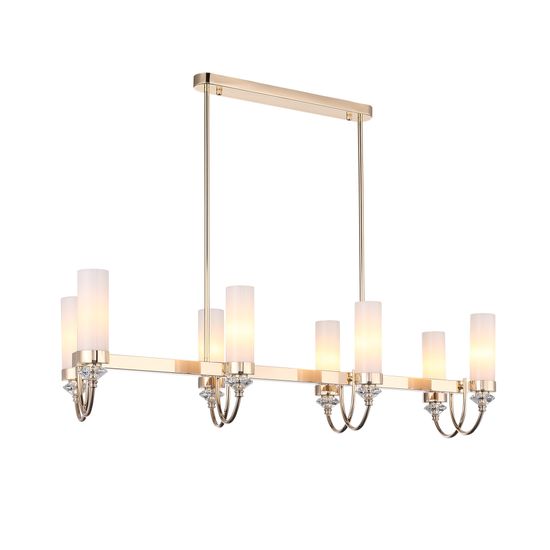 SL1402.263.08 Люстра подвесная ST-Luce Латунь/Прозрачный  E14*8 40W Elegra