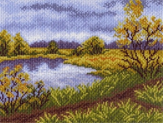 "Поздняя осень"-1401 канва с рисунком