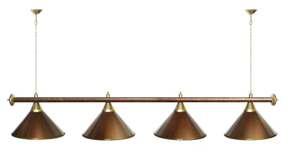 Лампа STARTBILLIARDS 4 пл. (плафоны золотые,штанга золотая,фурнитура золото)