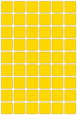 Виниловые наклейки для маркировки Policomprint М2, 20х20 мм. 108 шт.