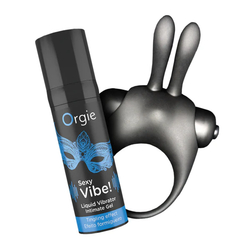 Orgie Vibe! Bunny - Набор с вибрирующим гелем Sexy Vibe и виброкольцом