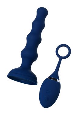Анальная вибровтулка O'Play Wave с пультом ДУ синяя 15,5 см