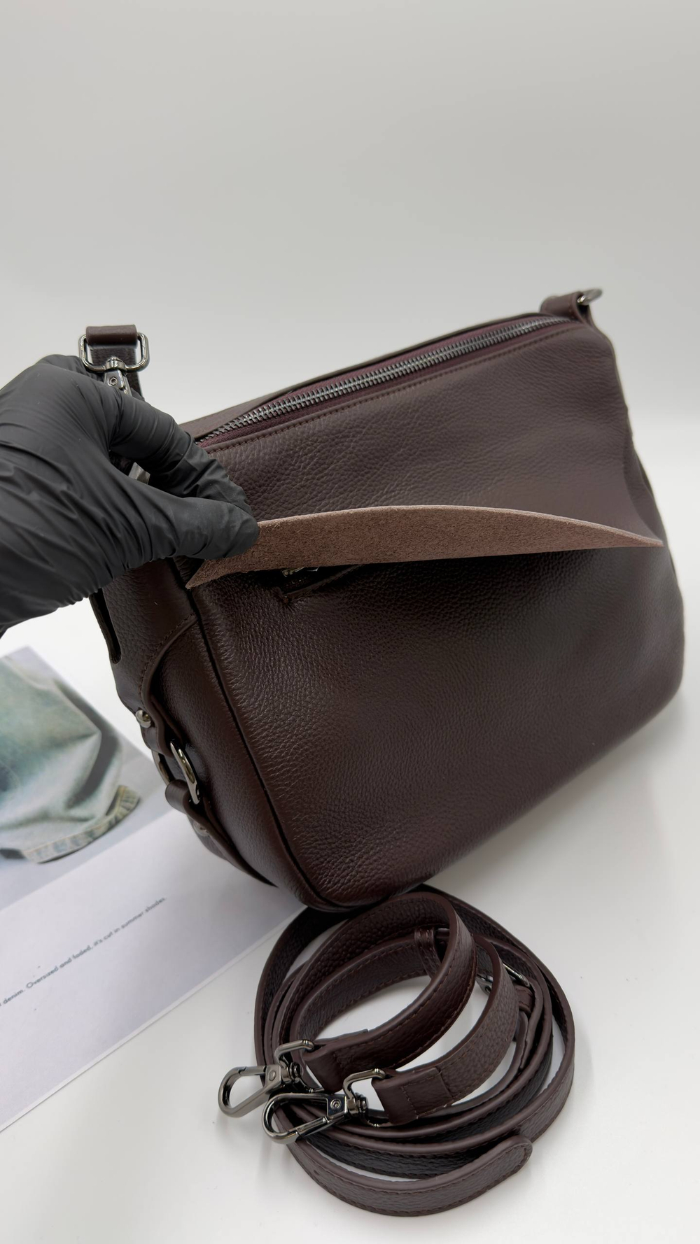 Сумка женская натуральная кожа арт. 642-2 цвет "шоколадный"