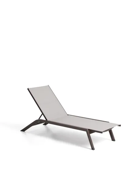 Шезлонг Capraia из бежевого алюминия