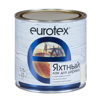 Лак яхтный Eurotex, алкидно-уретановый, полуматовый, 0,75 л, 19296