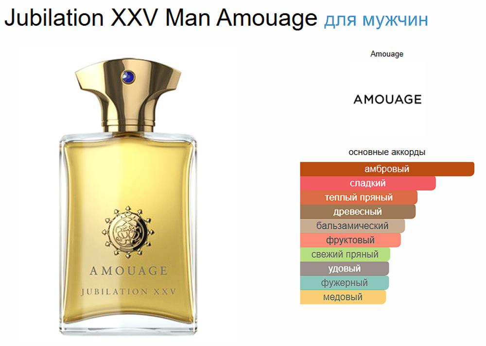 Amouage Jubilation XXV Man 100ml NEW version (duty free парфюмерия)