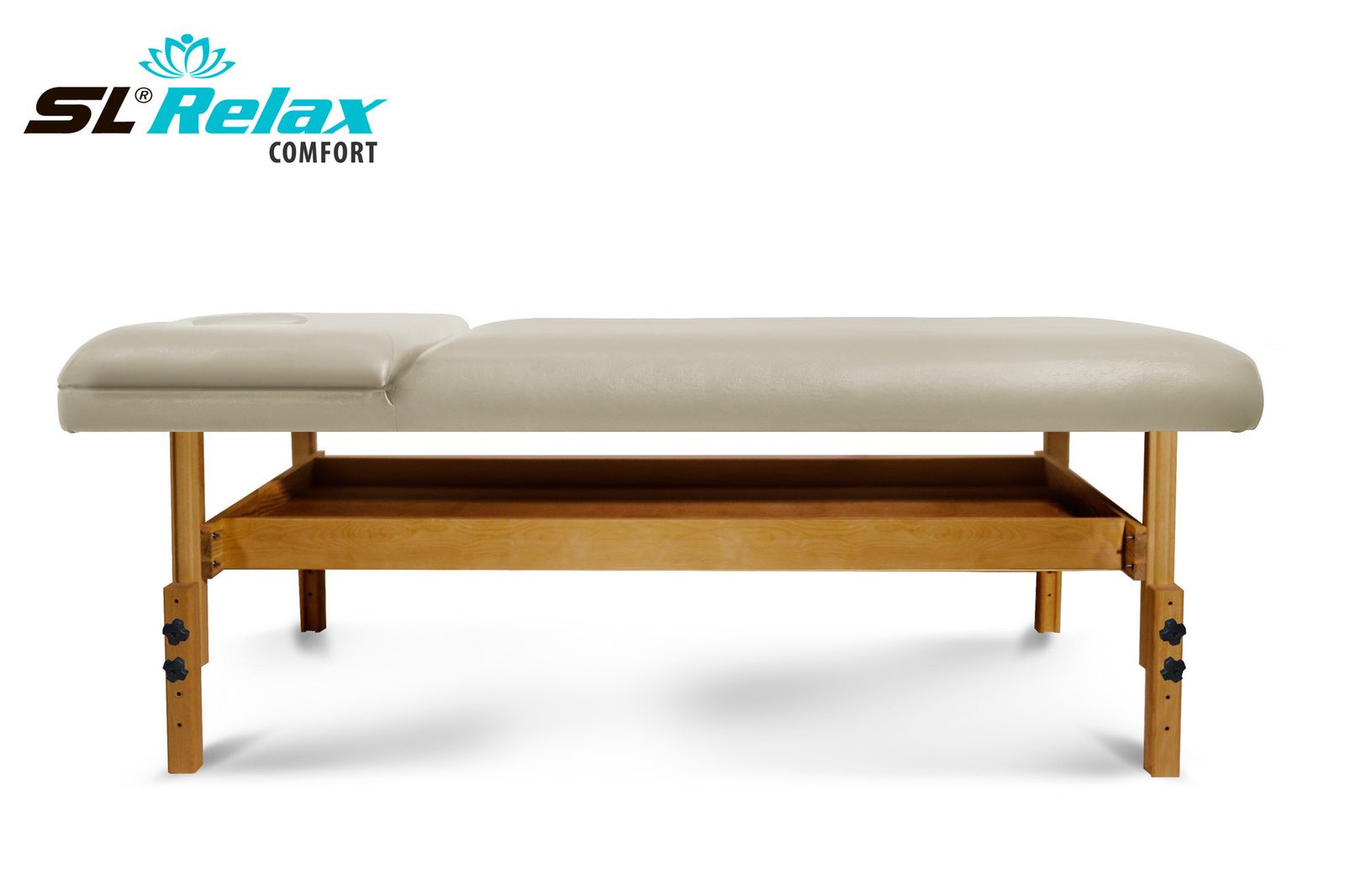 Массажный стол Relax Comfort бежевая кожа фото №4