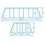 Каркасный прямоугольный бассейн Bestway Steel 56456 (412х201х122 см) с картриджным фильтром и лестницей