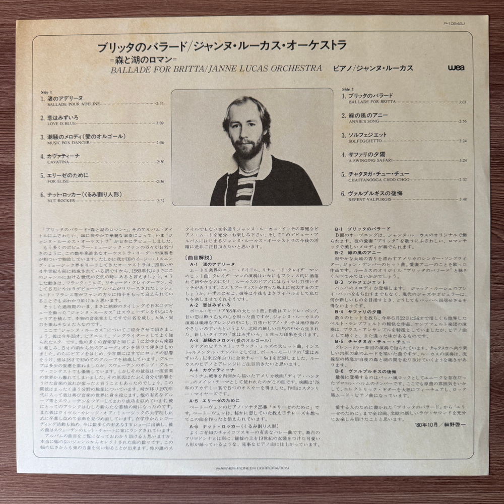 Виниловая пластинка Janne Lucas Orchestra ‎– Ballade For Britta LP