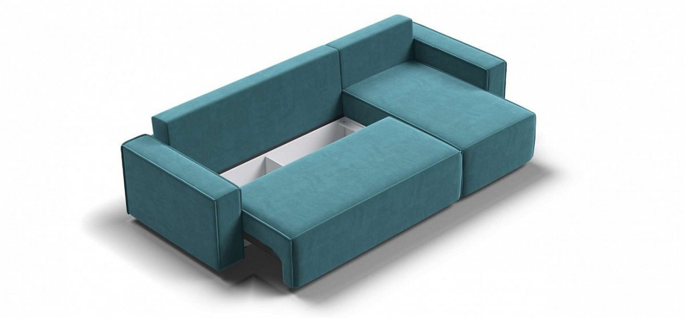 Угловой диван Норд Велюр Монолит зеленый