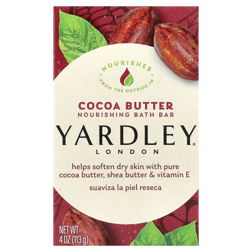 Yardley London, питательный мыло для ванны, какао-масло, 113 г (4 унции)