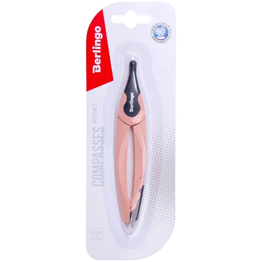 Циркуль 135мм "Instinct" металлический, фламинго, блистер CS_00002c (Berlingo)