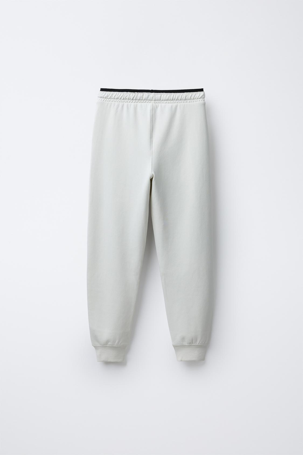 ZARA СПОРТИВНЫЕ БРЮКИ ИЗ ТКАНИ ИНТЕРЛОК, ЭКРЮ