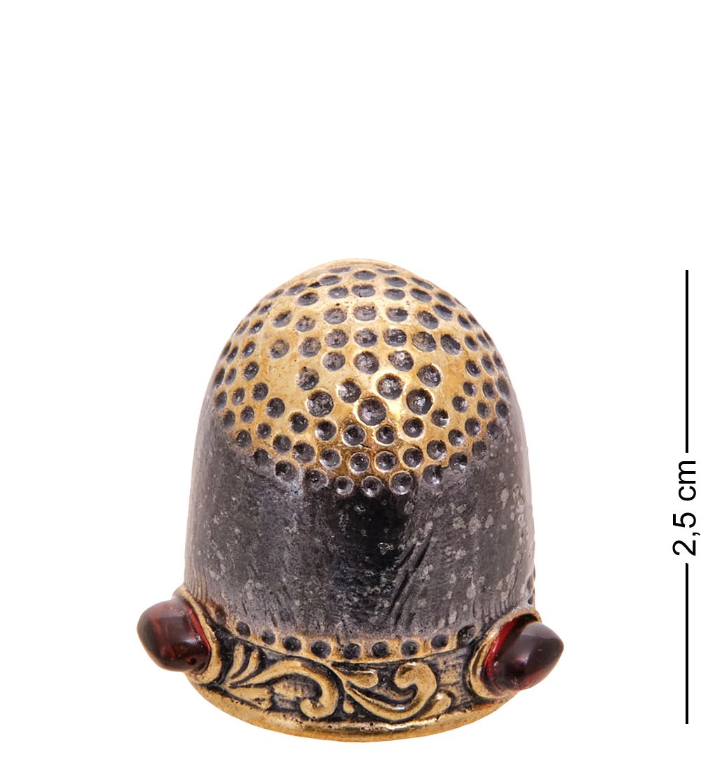 AM-3556 Наперсток «Палец» (латунь, янтарь)