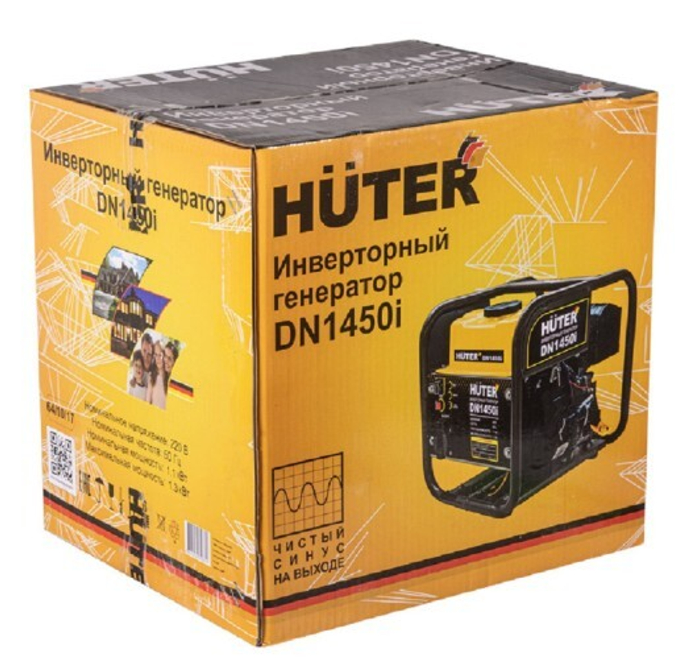 Генератор бензиновый HUTER DN 1450 i инверторный 64/10/17