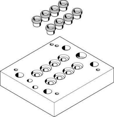 CPV18-VI-P4-1/4 Многоканальная пневматическая плита