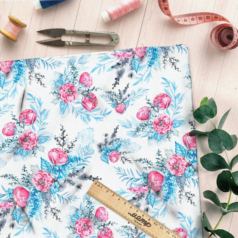 Ткань флис натуралистичный дизайн