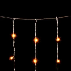 Светодиодный занавес 2*3 м., 600 желтых LED ламп, облегченный, прозрачный провод ПВХ, LTC (PCL600NOT-10-2Y)